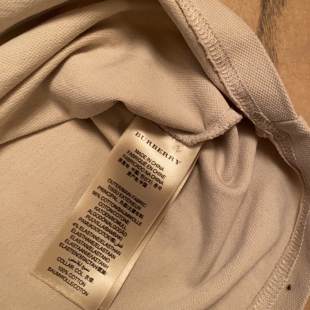 ❤️ Authentic Burberry Tan Short Sleeve Shirt - Picture 6 of 8